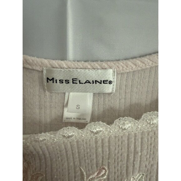 Vintage 1980s Miss Elaine‎ Pink Floral Grandma Nightgown Nightie Modest Small - Picture 3 of 4